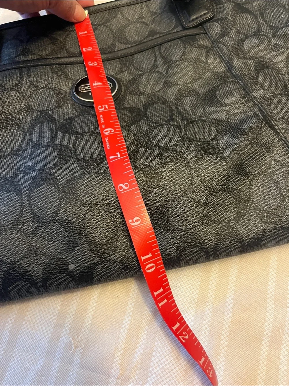 Coach Gray/Black Signature Tote